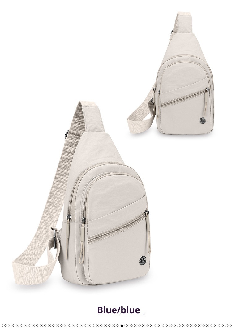 001 Japanese Style Simple Women's Chest Large Capacity Solid Color Casual Shoulder Multi-Compartment Versatile Outdoor_voghion.com