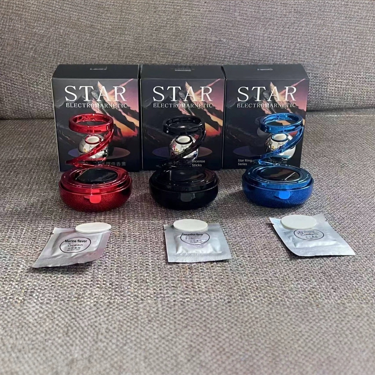 Air Freshener Hanging Aromatherapy Interior Perfume Small Car Solar Powered High-end Fragrance Ornament Simple_voghion.com