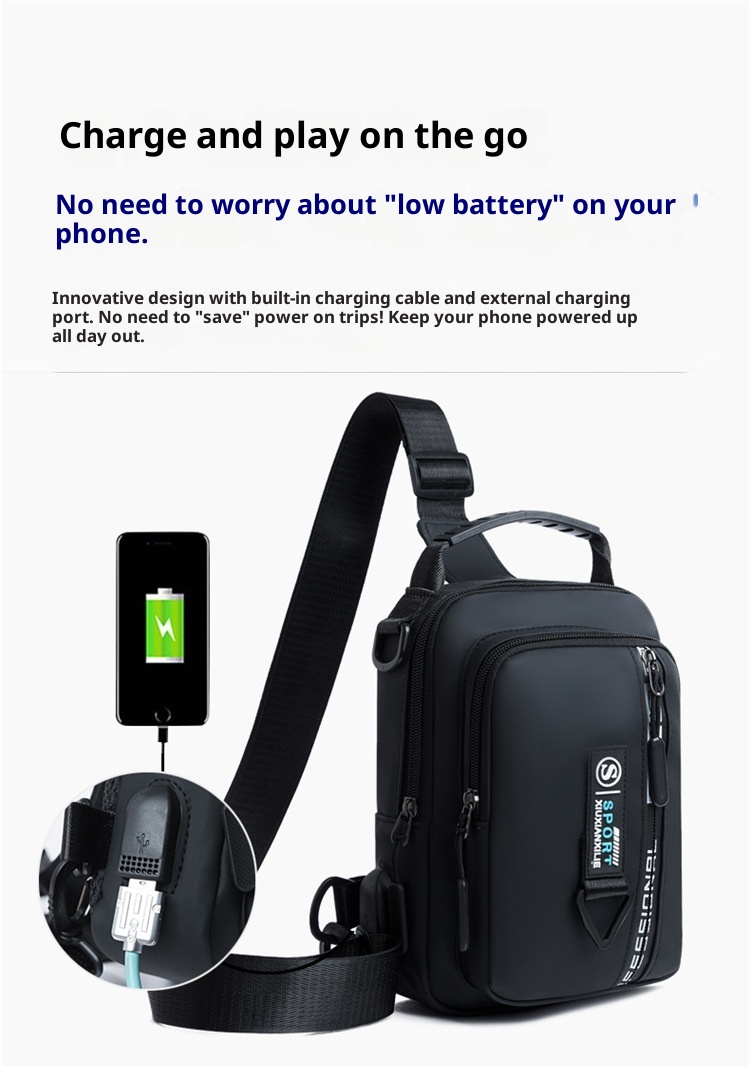 001 2025 Nuovo zaino da viaggio casual da uomo, con tracolla singola, multifunzionale e impermeabile_voghion.com