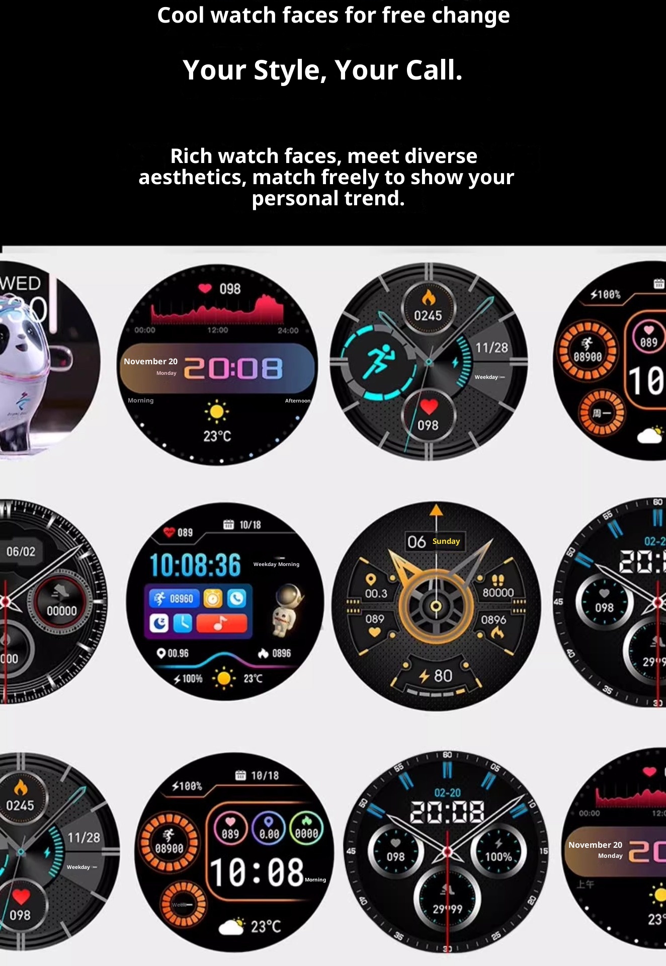 2025 New Huaqiangbei Smart Watch Black Technology Heart Rate Blood Pressure Bluetooth Call Payment Sports Waterproof_voghion.com