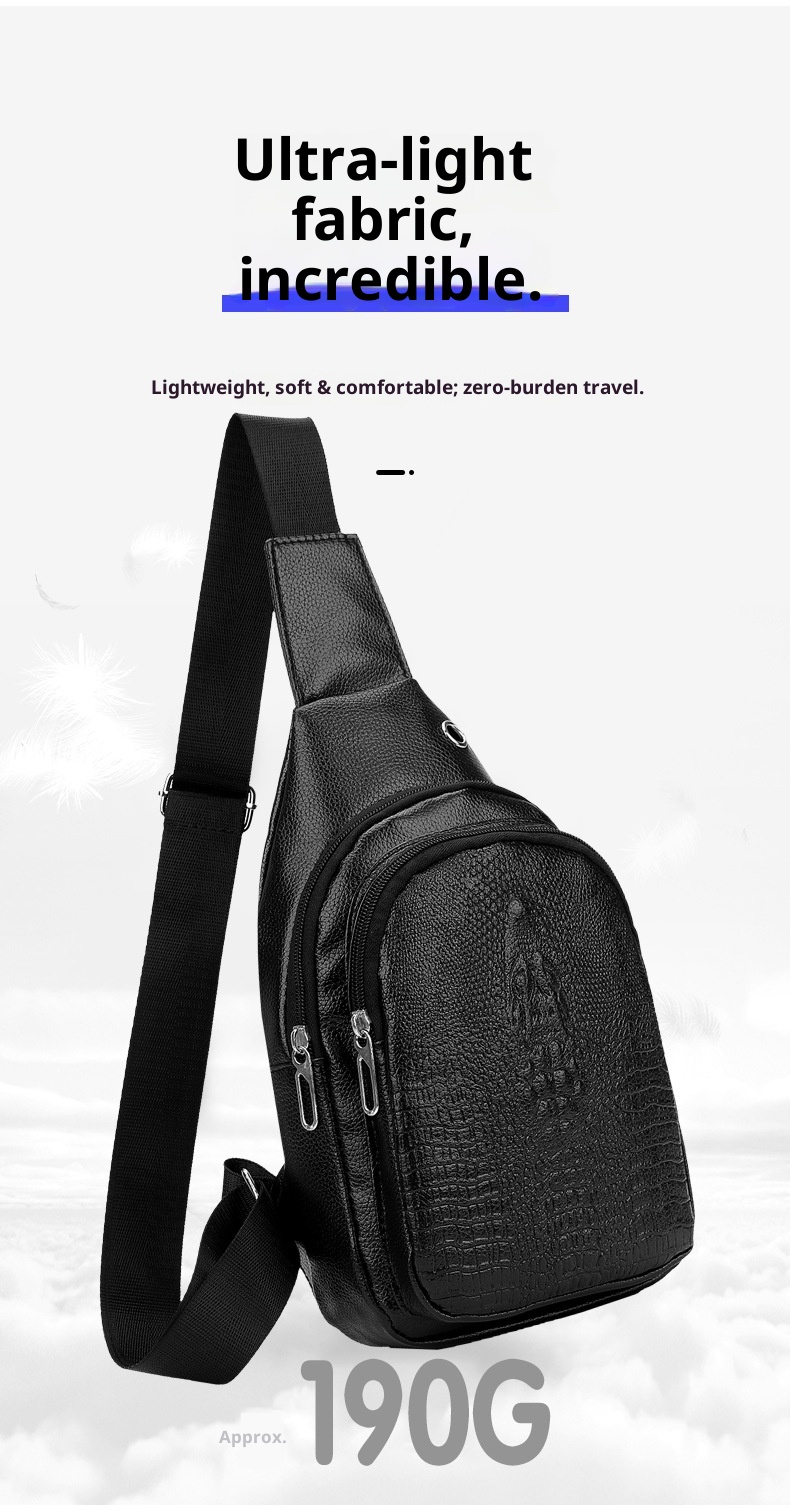 001 Zaino casual da uomo con motivo a coccodrillo, alla moda, di grande capacità, in pelle PU, con tracolla_voghion.com