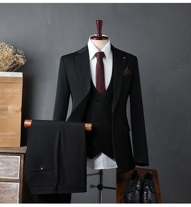 boy Casual Set Men Groom Wedding Business Slim Fit Suit For Work Interview Professional Formal Wear Men's Clothing_voghion.com