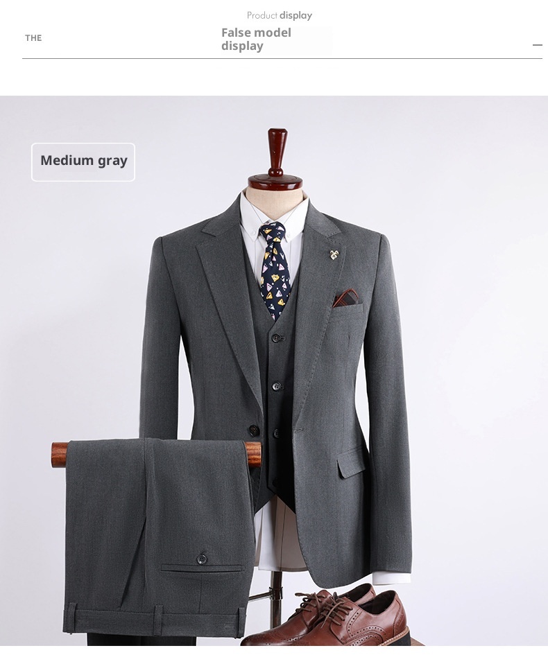 Abito da uomo slim fit professionale, da sposo, da lavoro, antipiega, stile business, blazer piccolo_voghion.com