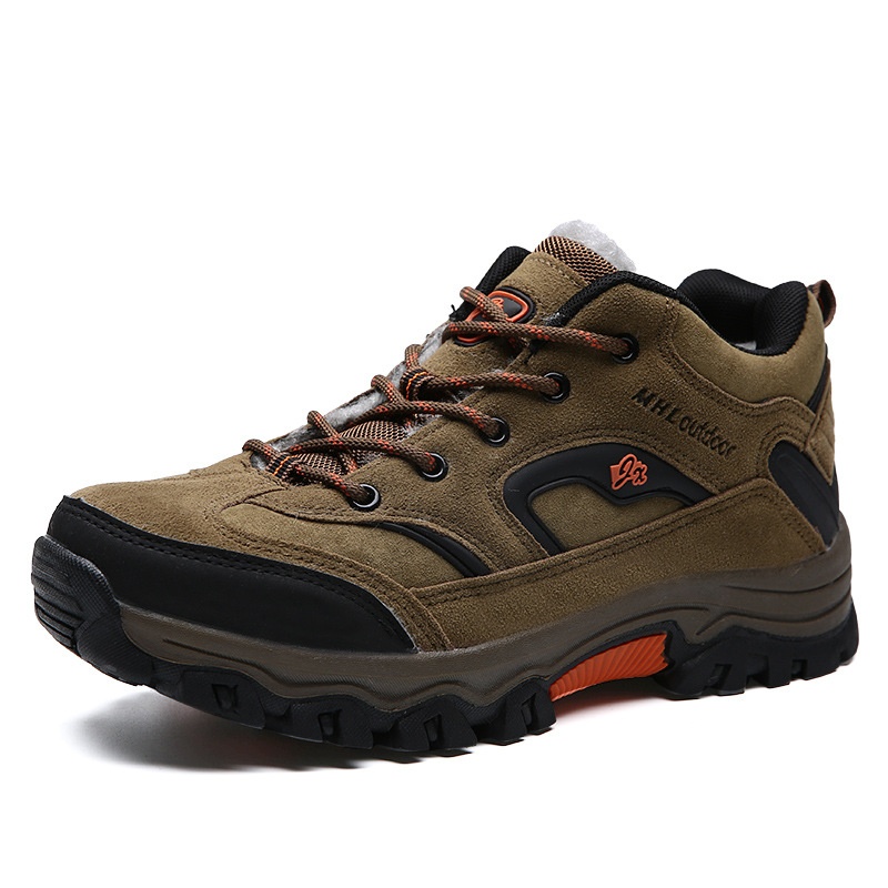 Scarpe da trekking basse da uomo ActiveGo Outdoor, calde, autunnali e invernali, antiscivolo, foderate in pile_voghion.com
