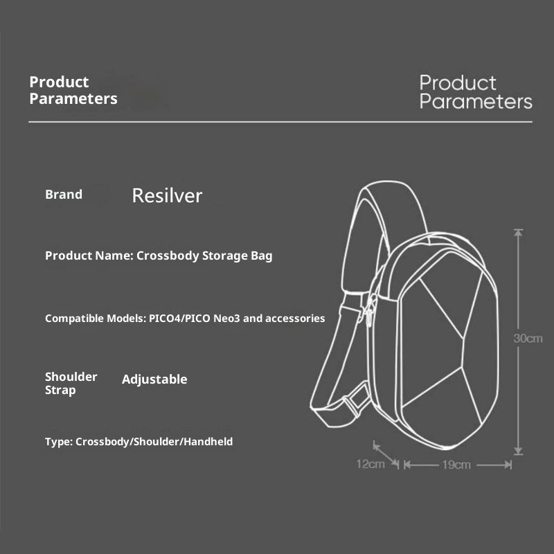 001 Nuova borsa a tracolla per ufficio e business casual da uomo, con custodia rigida in PC, per occhiali VR, grande capacità_voghion.com
