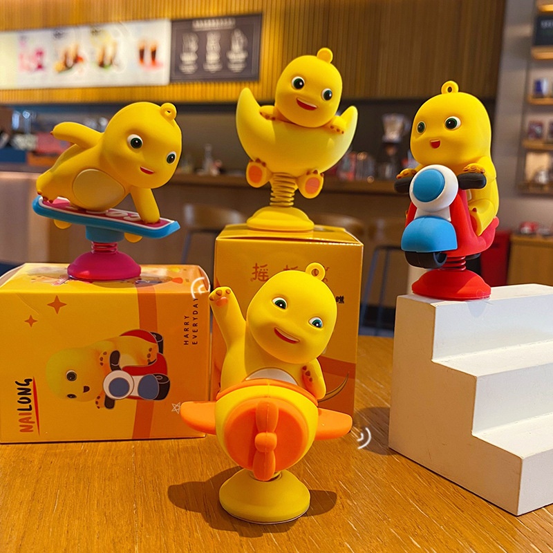 Ornamento per auto elettrica creativo antistress a forma di drago di latte autentico, graziosa decorazione per interni_voghion.com