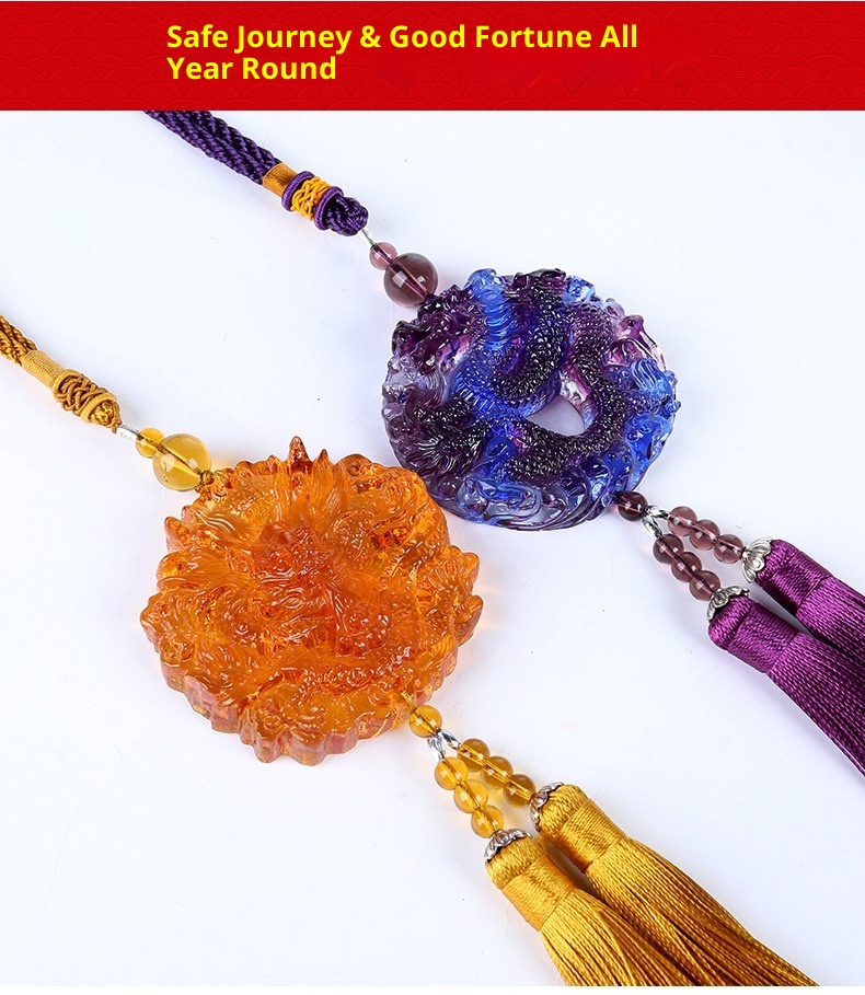 Ciondolo in vetro per interni Specchietto retrovisore personalizzato Accessori per auto Regalo creativo all'ingrosso_voghion.com