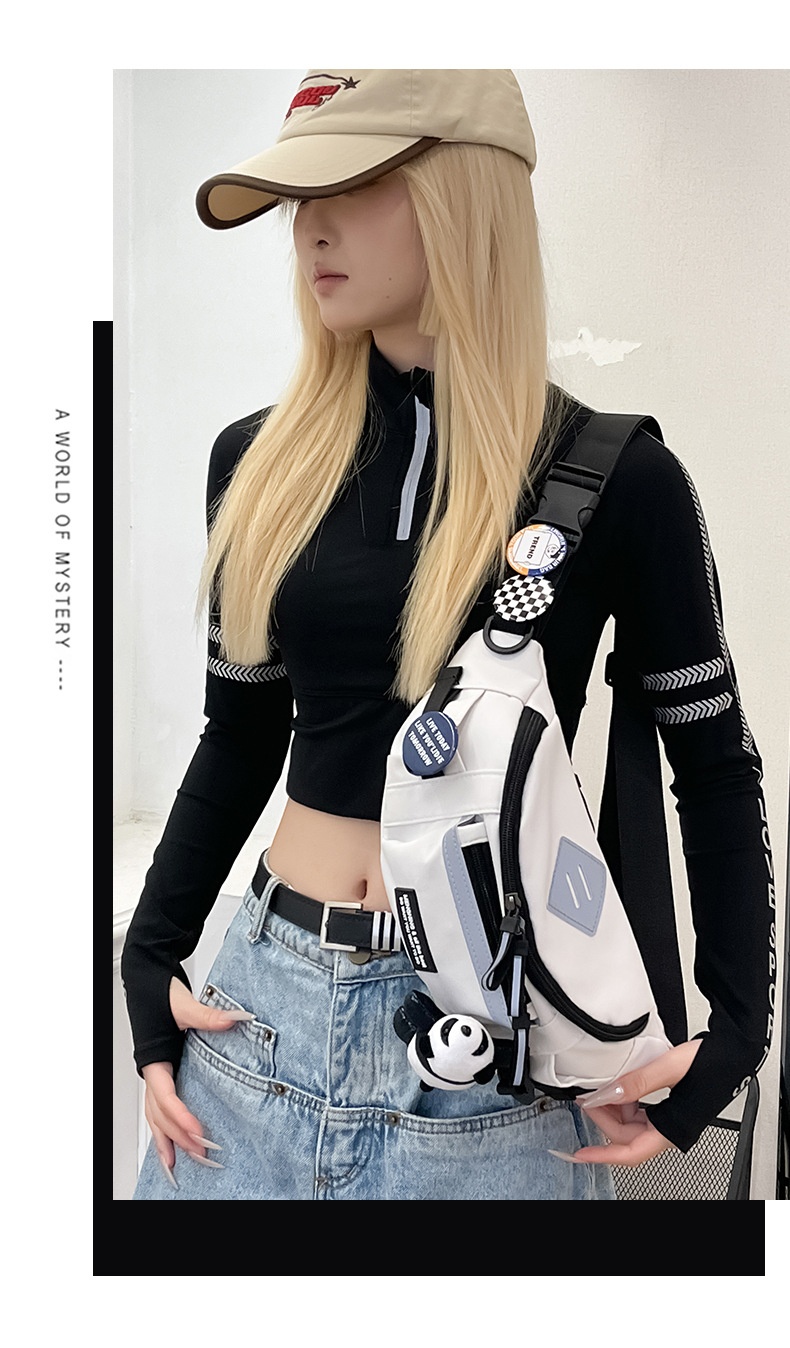 001 Ins Brand Hong Kong Chest Men's Workwear Trendy Street Casual Crossbody Japanese Style Cycling Sports Waist Bag Women_voghion.com