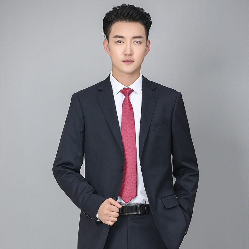 Costume d'affaires formel en laine pour jeune homme de grande taille, manches longues et double fente, idéal pour un mariage (collection 2028)._voghion.com