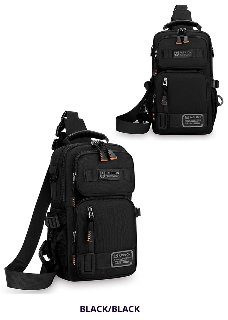 001 Borsa a tracolla multifunzionale alla moda da uomo, con tracolla grande, capacità di petto grande, per lavoro e spostamenti_voghion.com
