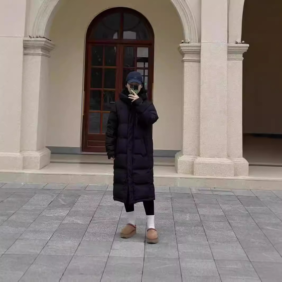 Doudoune ChicShe Putian High Version Beijia Face Extra Long Down Shin Min Ah Same Winter Unisex Couple Style_voghion.com