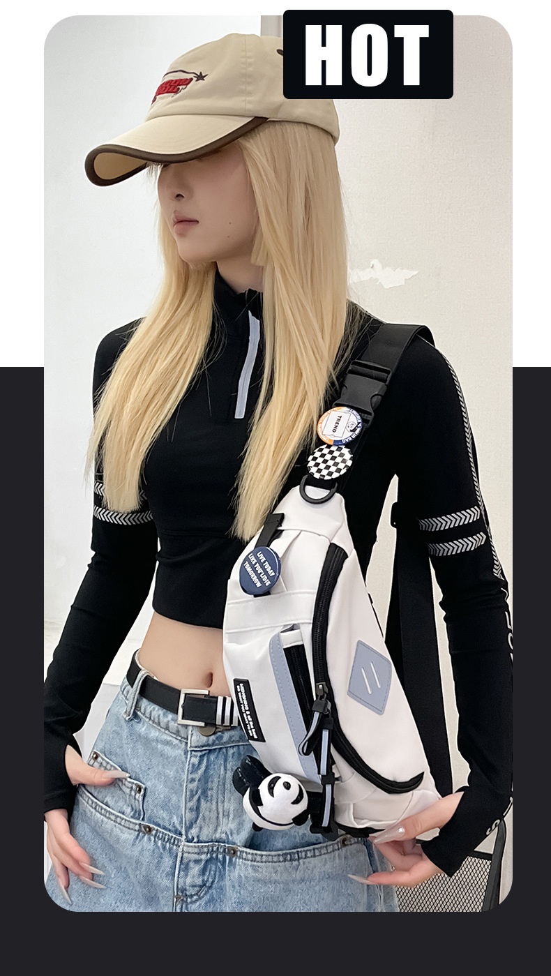 001 Ins Brand Hong Kong Chest Men's Workwear Trendy Street Casual Crossbody Japanese Style Cycling Sports Waist Bag Women_voghion.com