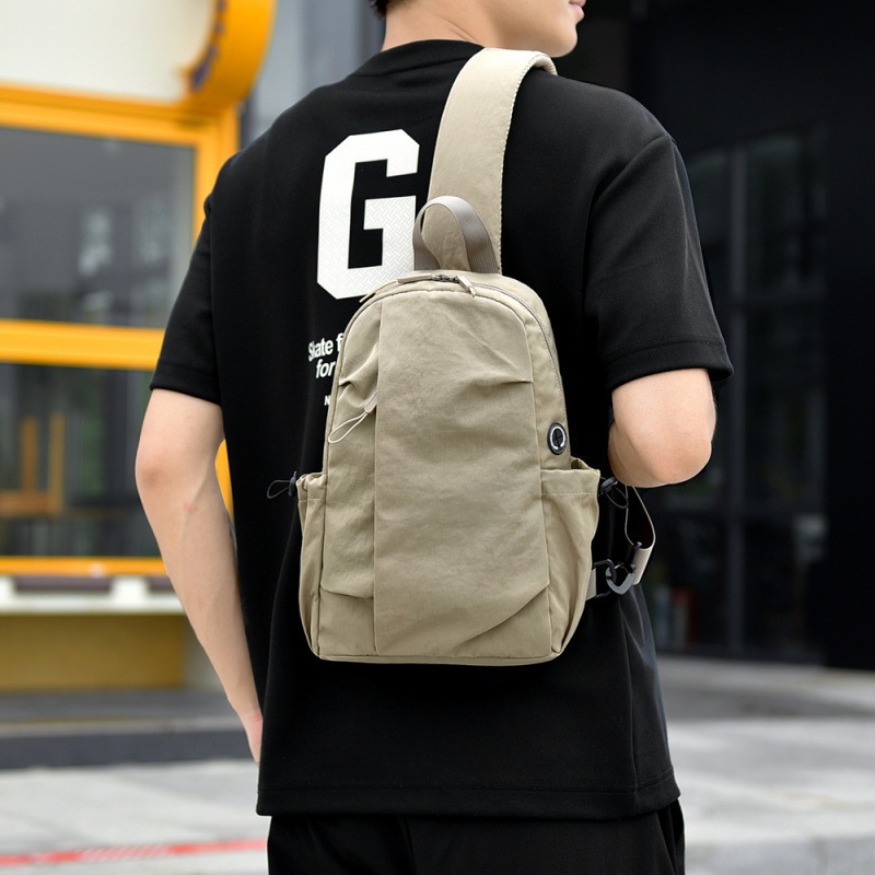001 2025 Neue Herrenmode Trendige Marke Ein-Schulter Sport Crossbody Multifunktionale Freizeit Nylon Brusttasche_voghion.com