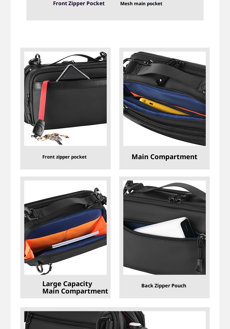 001 Nuevo bolso bandolera pequeño para hombre, elegante y moderno, ideal para viajes de negocios. Gran capacidad._voghion.com