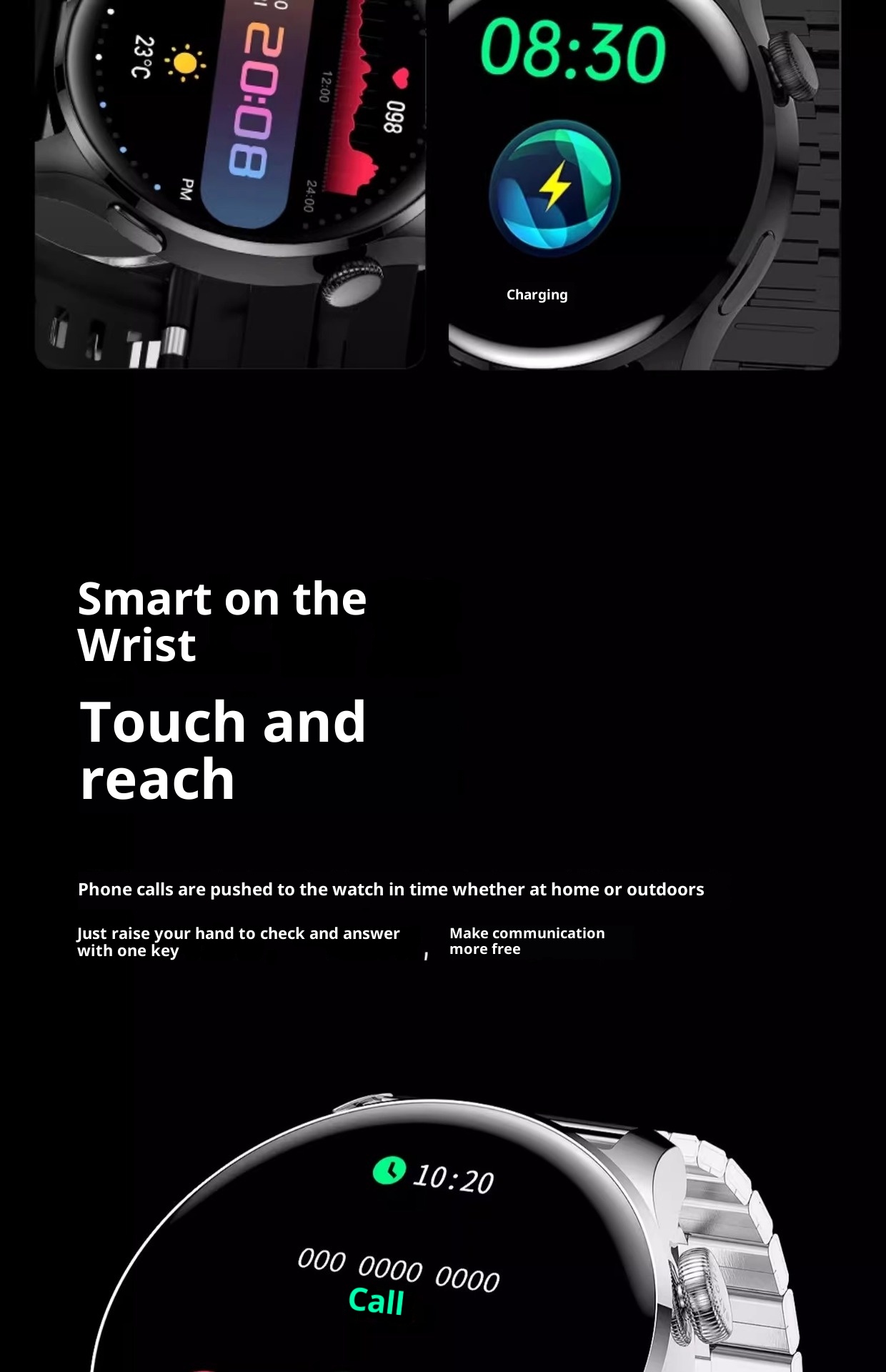 2025 New Huaqiangbei Smart Watch Black Technology Heart Rate Blood Pressure Bluetooth Call Payment Sports Waterproof_voghion.com