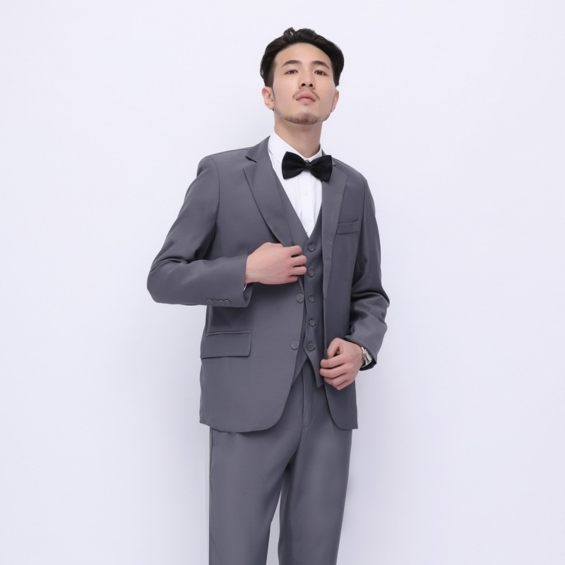 Ensemble trois pièces premium pour garçon d'honneur, tenue pour frère, veste de costume professionnelle, tenue de cérémonie de mariage_voghion.com