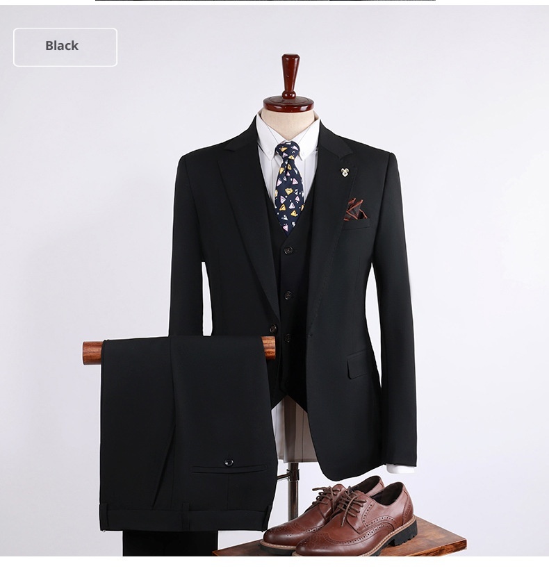 Abito da uomo slim fit professionale, da sposo, da lavoro, antipiega, stile business, blazer piccolo_voghion.com