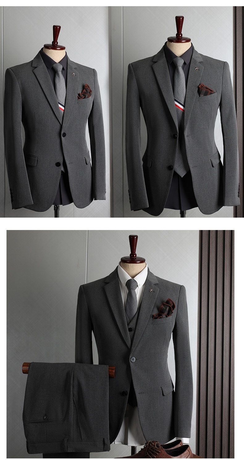 1 Completo taglie forti quattro stagioni casual business formale moda slim fit abito da sposo matrimonio abbigliamento uomo_voghion.com