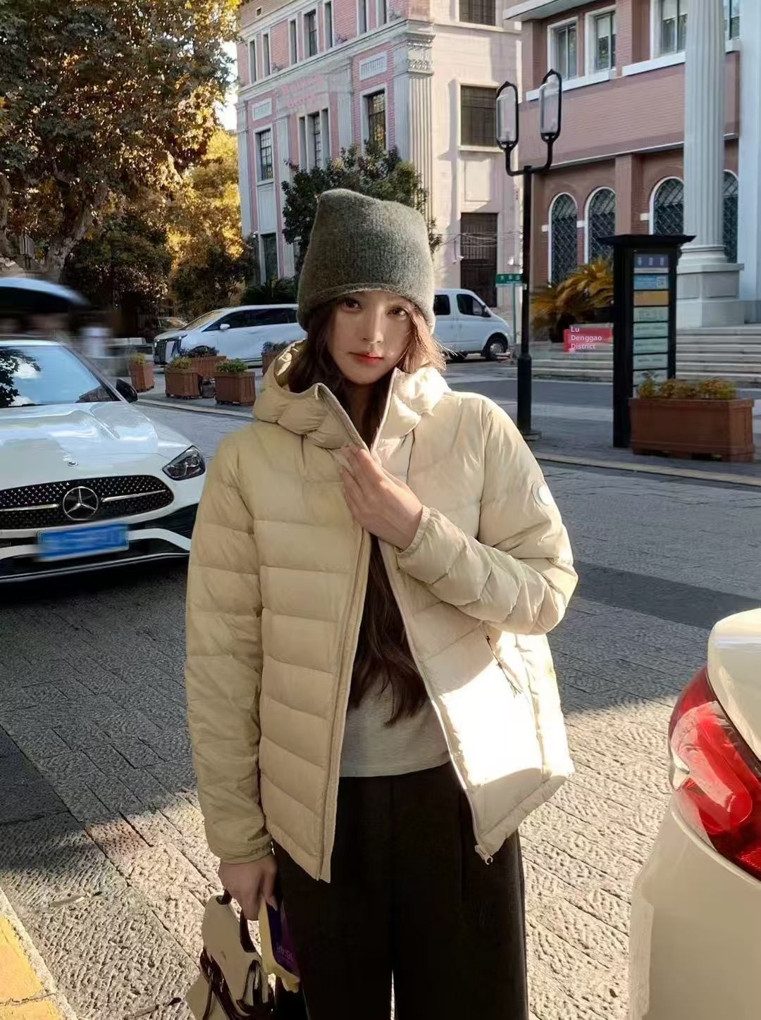ChicShe Autumn Winter Jacket For Men And Women Couples 90% Duck Down Simple Ribbed Fashion Thin Slim Fit Hooded Warm Coat_voghion.com