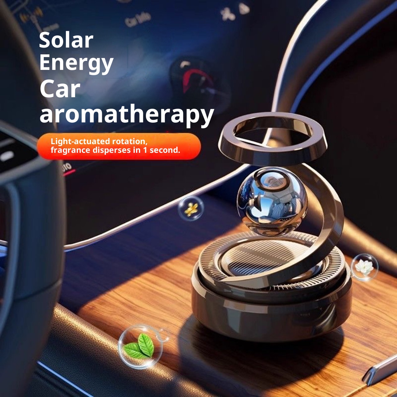 Air Freshener Hanging Aromatherapy Interior Perfume Small Car Solar Powered High-end Fragrance Ornament Simple_voghion.com