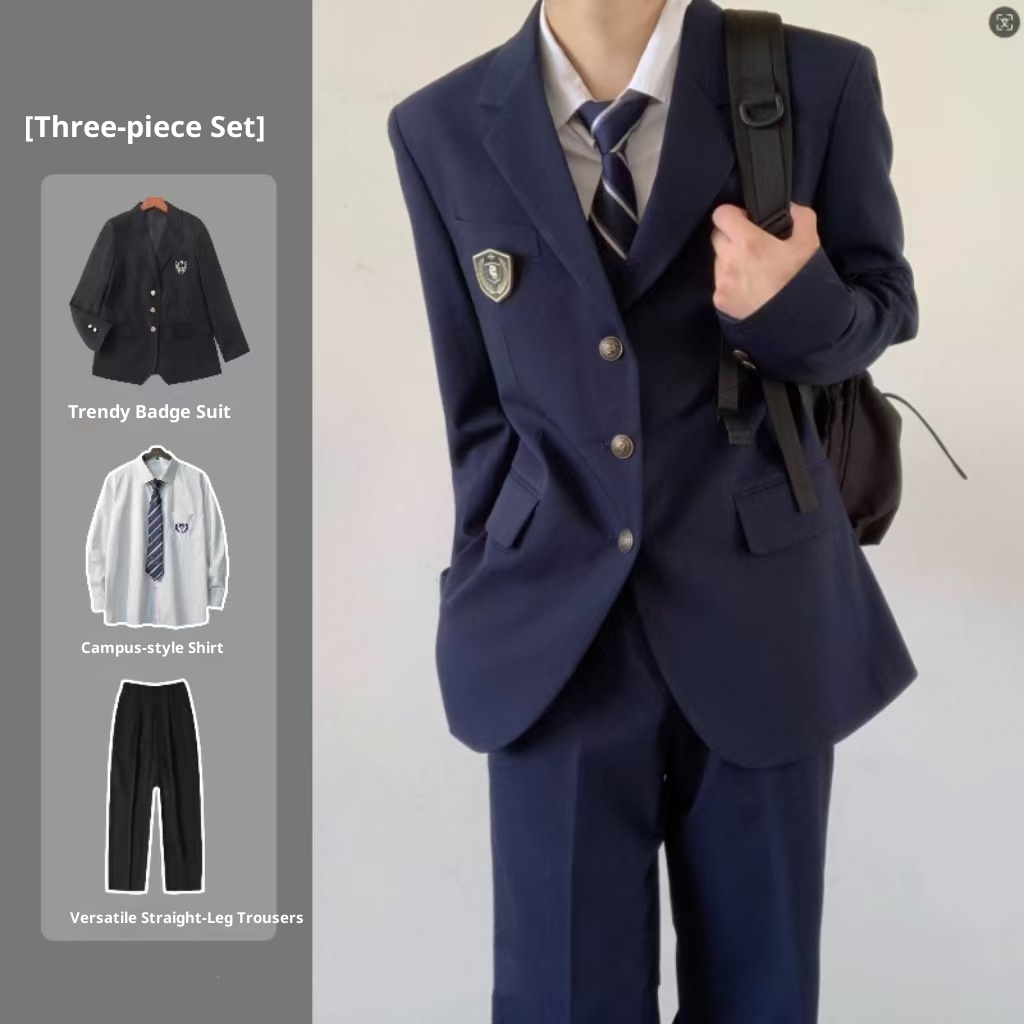 Completo da ragazzo in stile college giapponese DK, giacca casual versatile, uniforme da studente JK, primavera e autunno, fresco_voghion.com