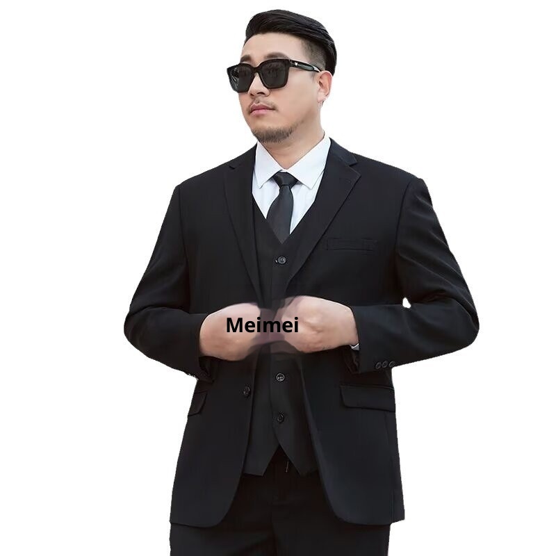 boy Simple Casual Suit Set 2024 Autumn New Business Professional Formal Wear Plus Size Men's Jacket_voghion.com
