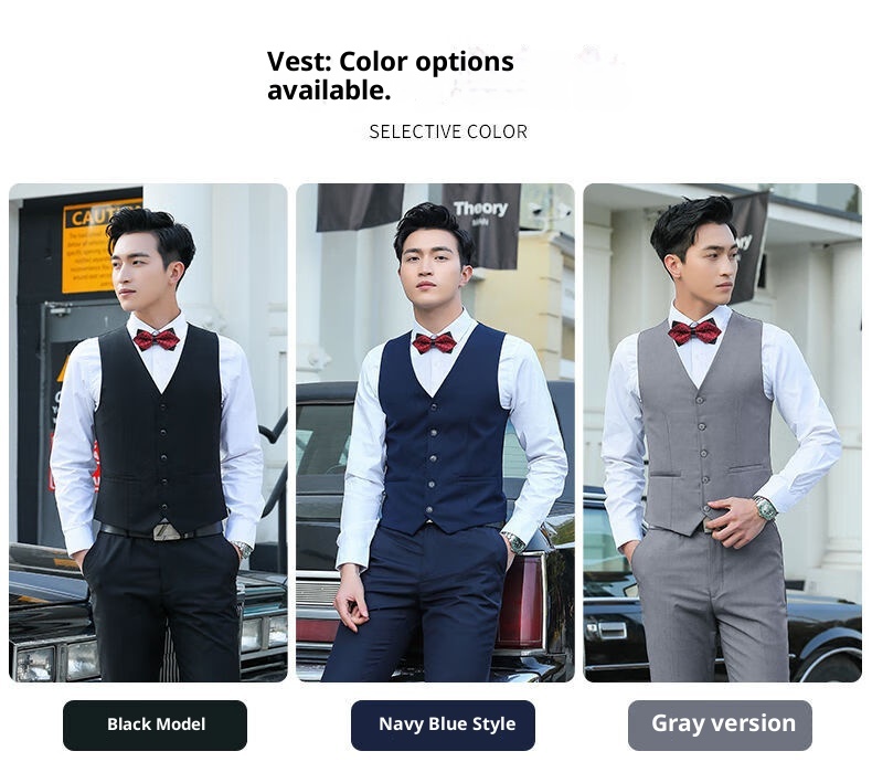 Dreiteiliges Bräutigam-Set „Qianhong“ für Jungen, bestehend aus Weste und Hose, ideal für Trauzeugen und Bräutigame, für die Hochzeit_voghion.com