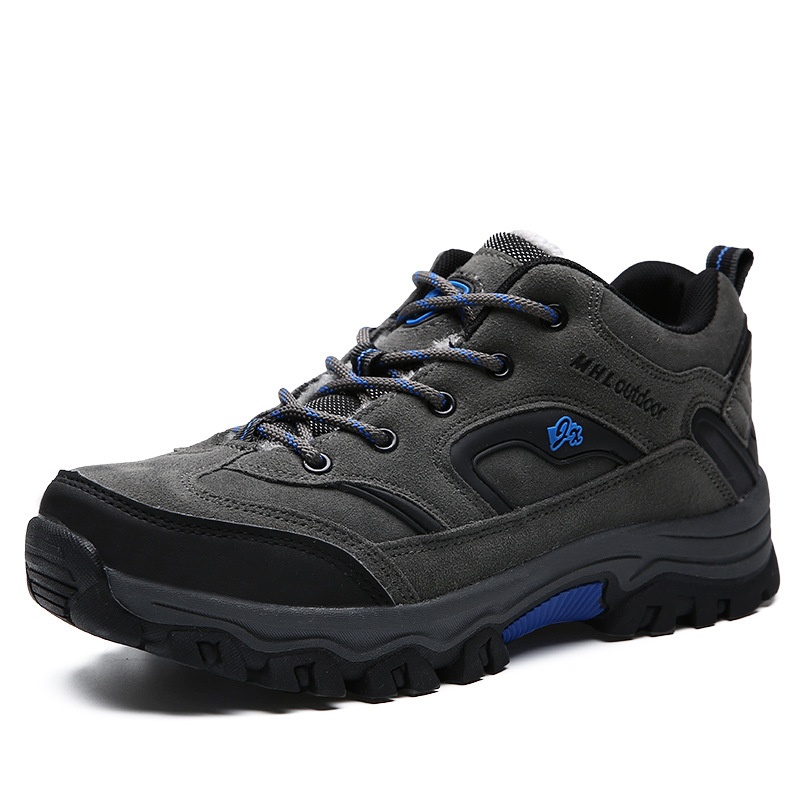 Scarpe da trekking basse da uomo ActiveGo Outdoor, calde, autunnali e invernali, antiscivolo, foderate in pile_voghion.com