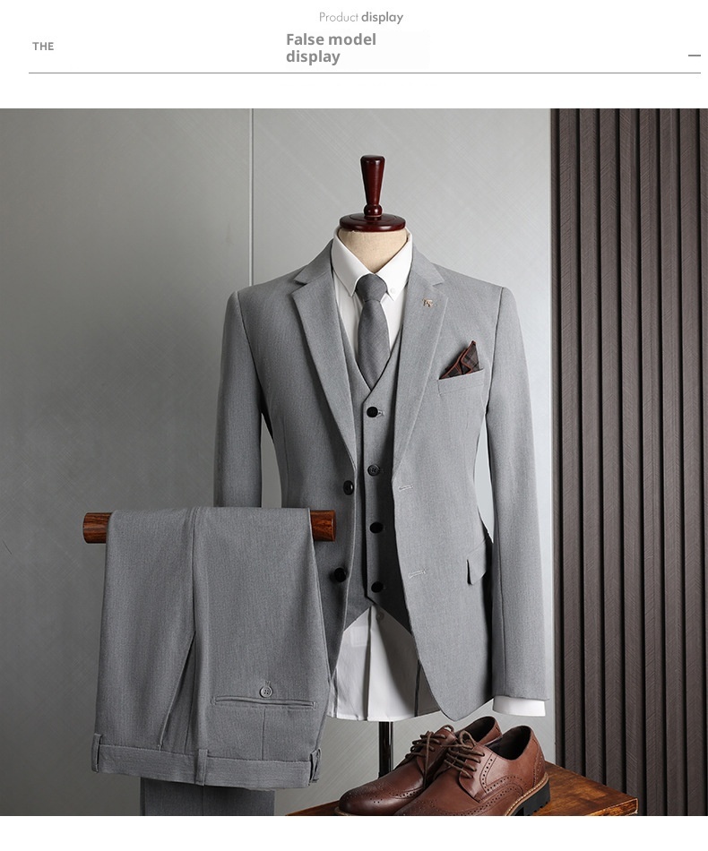 1 Completo taglie forti quattro stagioni casual business formale moda slim fit abito da sposo matrimonio abbigliamento uomo_voghion.com