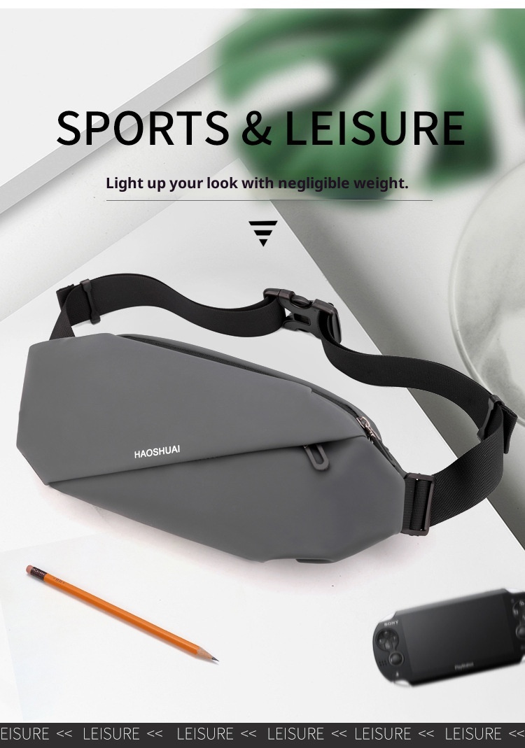 001 Cross-border New Men's Waist Outdoor Running Phone Multi-functional Large Capacity Chest Casual Single Shoulder_voghion.com