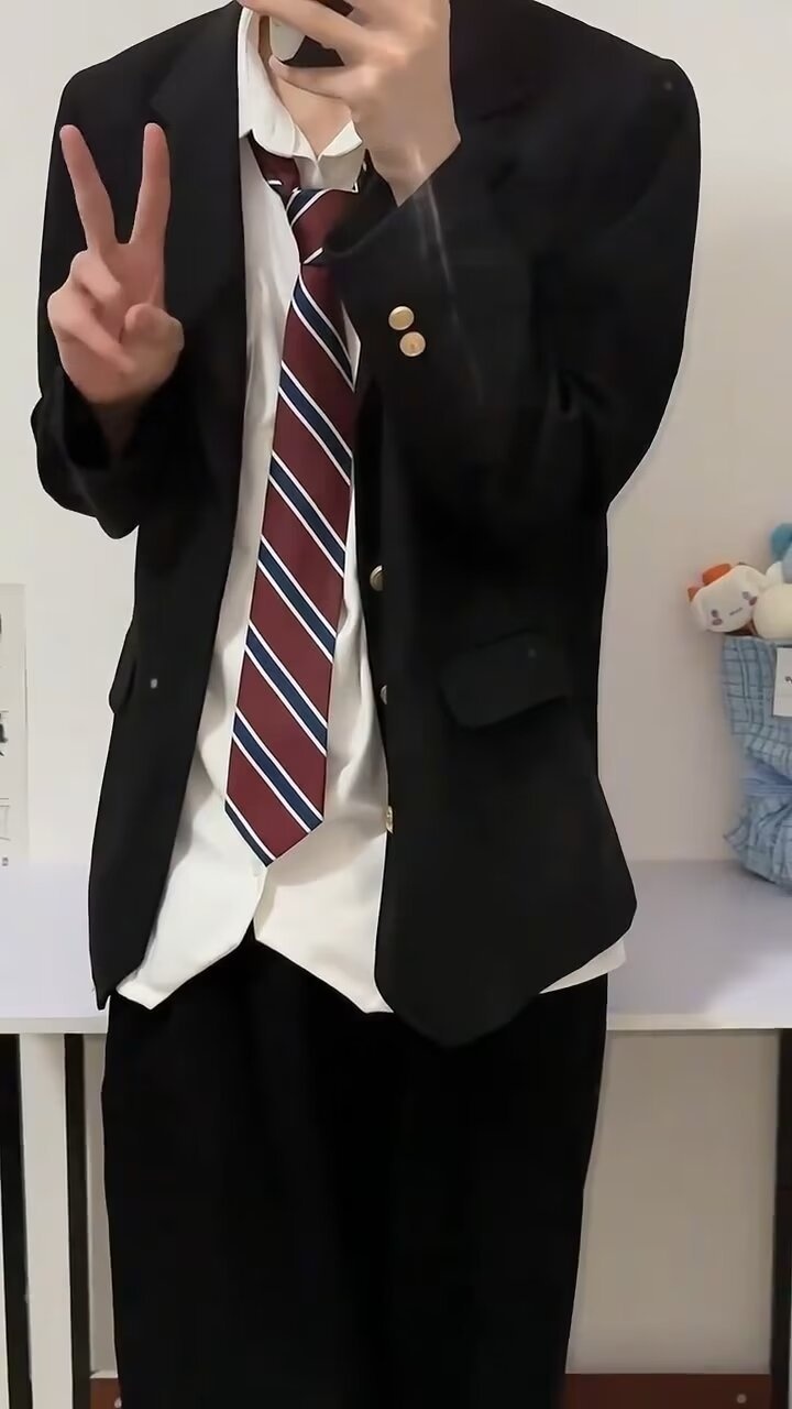 ragazzo DK Uomo Completo Taglie Forti Vestibilità Larga Bello Studente JK Uniforme Classe Costume Spettacolo Primavera Autunno Completo Distintivo_voghion.com