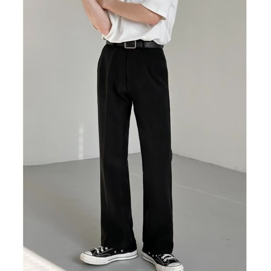 Vestito da uomo primavera autunno, abito casual chiaro e bello, top versatile in tinta unita, alla moda e ampio_voghion.com