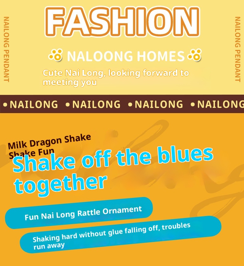 Ornamento per auto elettrica creativo antistress a forma di drago di latte autentico, graziosa decorazione per interni_voghion.com