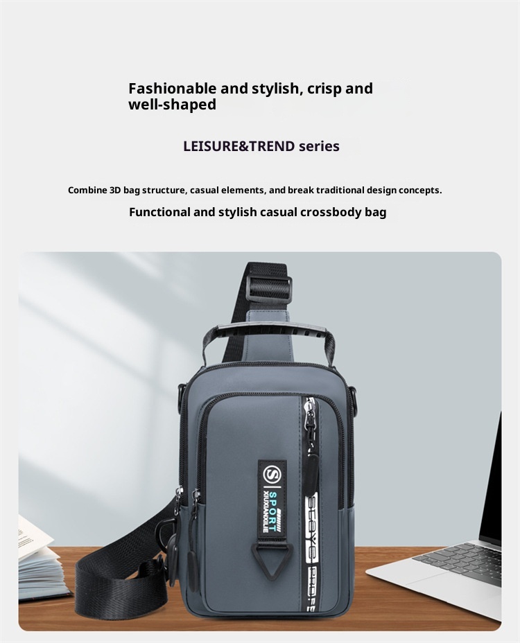 001 2025 Nuovo zaino da viaggio casual da uomo, con tracolla singola, multifunzionale e impermeabile_voghion.com