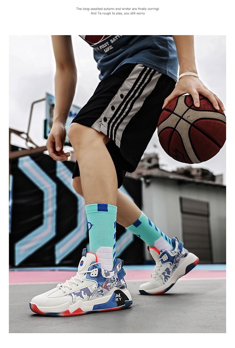 Tênis de Basquete ActiveGo Cross-Border Cano Alto, Novo Modelo Outono Inverno 2024, Atacado, Masculino, Corrida, Tendência Nacional, Casual_voghion.com