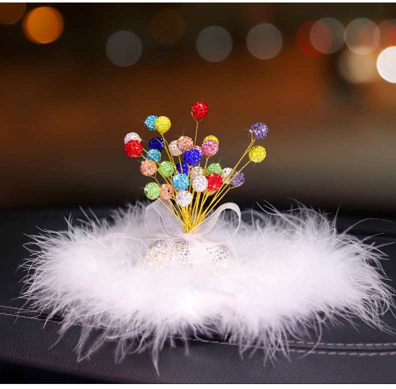 Ornamento per auto con strass per interni, creativo, con celebrità di Internet e cielo stellato, meteora montata sull'auto_voghion.com