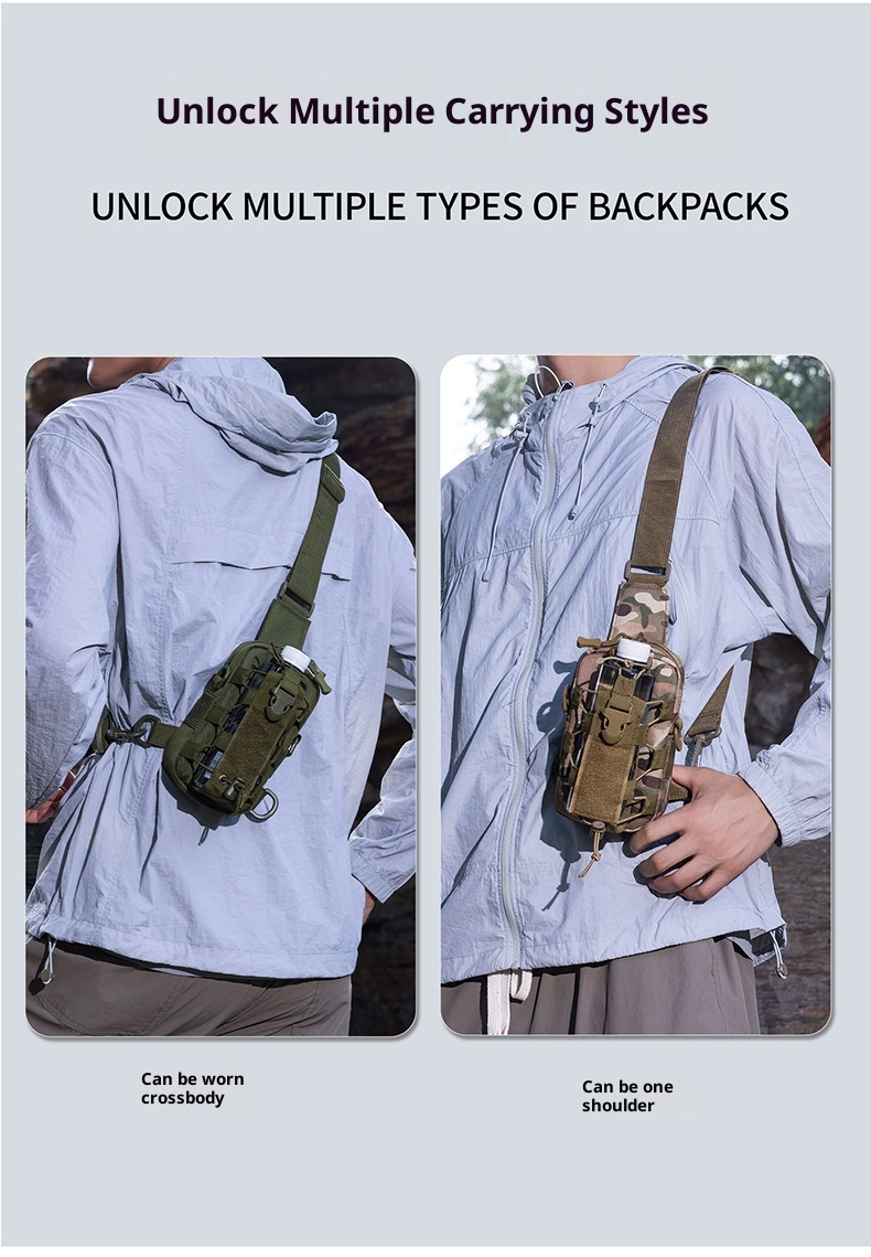 001 Outdoor-Sport-Handy-Umhängetasche Cross-Border Hot Sale Leichte Tasse Hüftwasserflasche Kleiner Rucksack Taktische Brusttasche_voghion.com