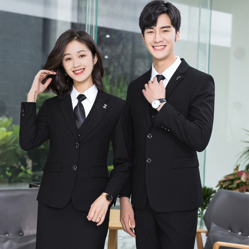 Ragazzo Primavera ed Estate Colloquio Formale Business Suit Unisex Manica Lunga Blazer Professionale Outfit Ufficio Lavoro_voghion.com