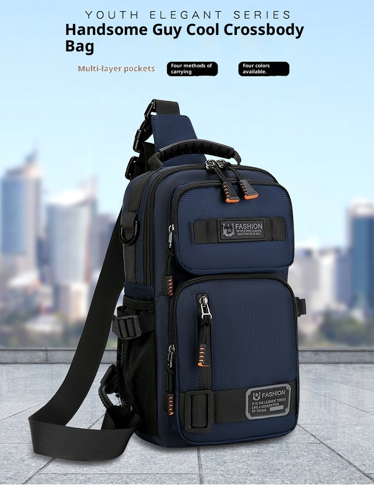 001 Borsa a tracolla multifunzionale alla moda da uomo, con tracolla grande, capacità di petto grande, per lavoro e spostamenti_voghion.com