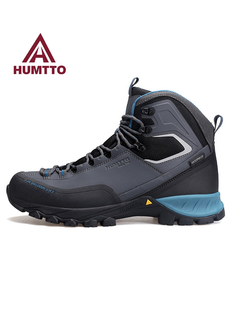 ShoeGlobe Hantu impermeabili da uomo, stivali da pioggia pesanti per autunno e inverno, scarpe sportive alte da esterno, antiscivolo e resistenti all'usura_voghion.com