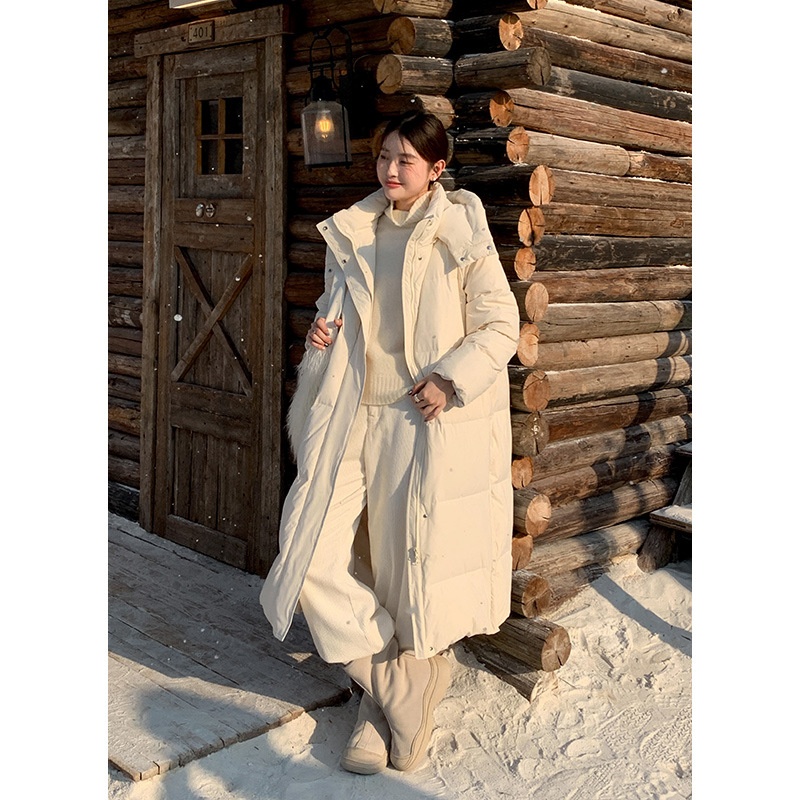ChicShe Mulan Long Hooded Jacket For Women 2025 Thirteen Lines Winter New Warm White Duck Down Coat 52924Y_voghion.com