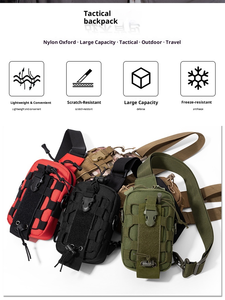 001 Outdoor-Sport-Handy-Umhängetasche Cross-Border Hot Sale Leichte Tasse Hüftwasserflasche Kleiner Rucksack Taktische Brusttasche_voghion.com
