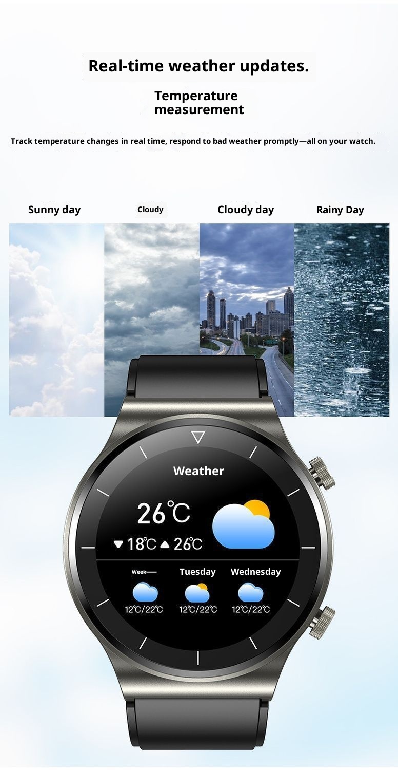 2024 Huaqiangbei Neue Smartwatch für Herren mit 4 Sportarmbändern, Blutdruck- und Herzfrequenzmessung, wasserdicht und Bluetooth_voghion.com