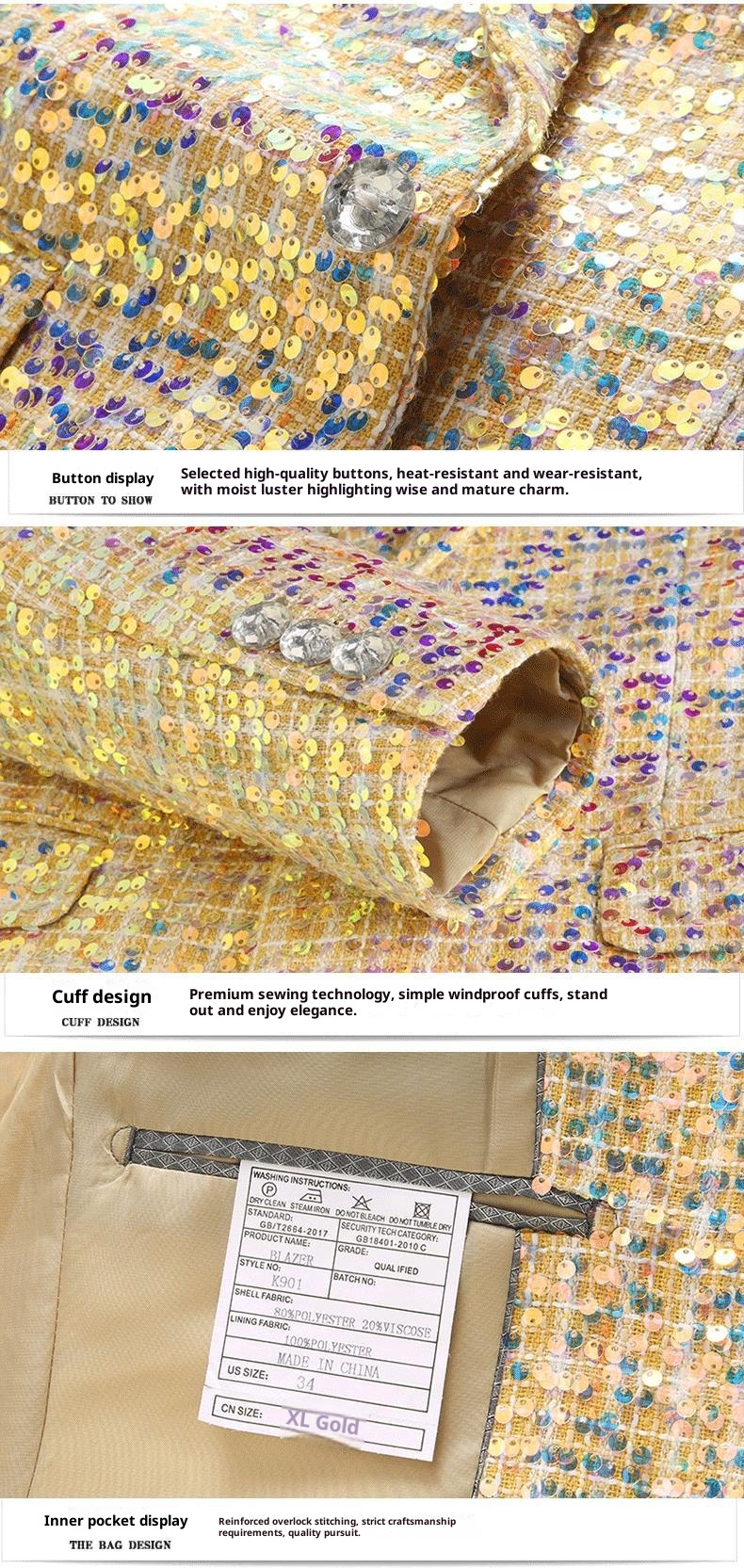 boy Cross-Border Trade New Men's Suit Hollow Slim Fashion Plus Size Shiny Performance Outfit Two-Piece Set_voghion.com