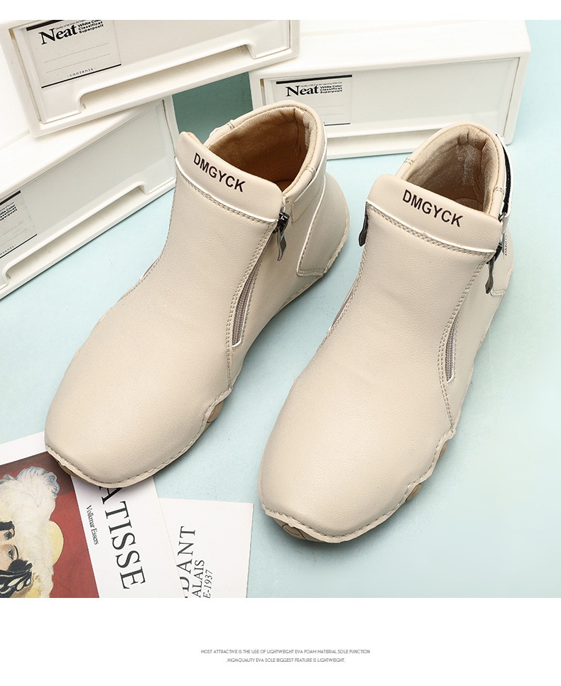 Chaussures montantes ShoeGlobe pour femmes, nouveauté hiver, confortables et élégantes, idéales pour le travail, le sport et les loisirs. Semelle souple et polyvalente._voghion.com