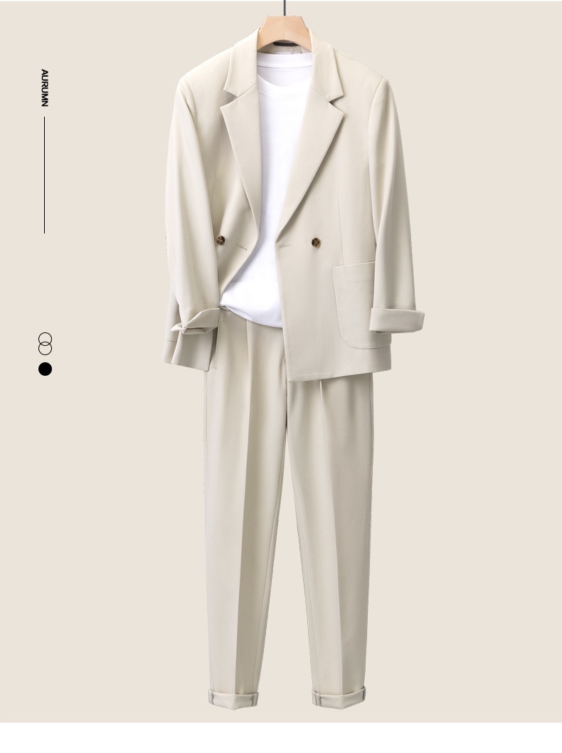 boy Spring And Autumn New Loose Fit Draped Set For Men Korean Trendy Handsome Casual Mature Style Men's Three-Piece Suit_voghion.com