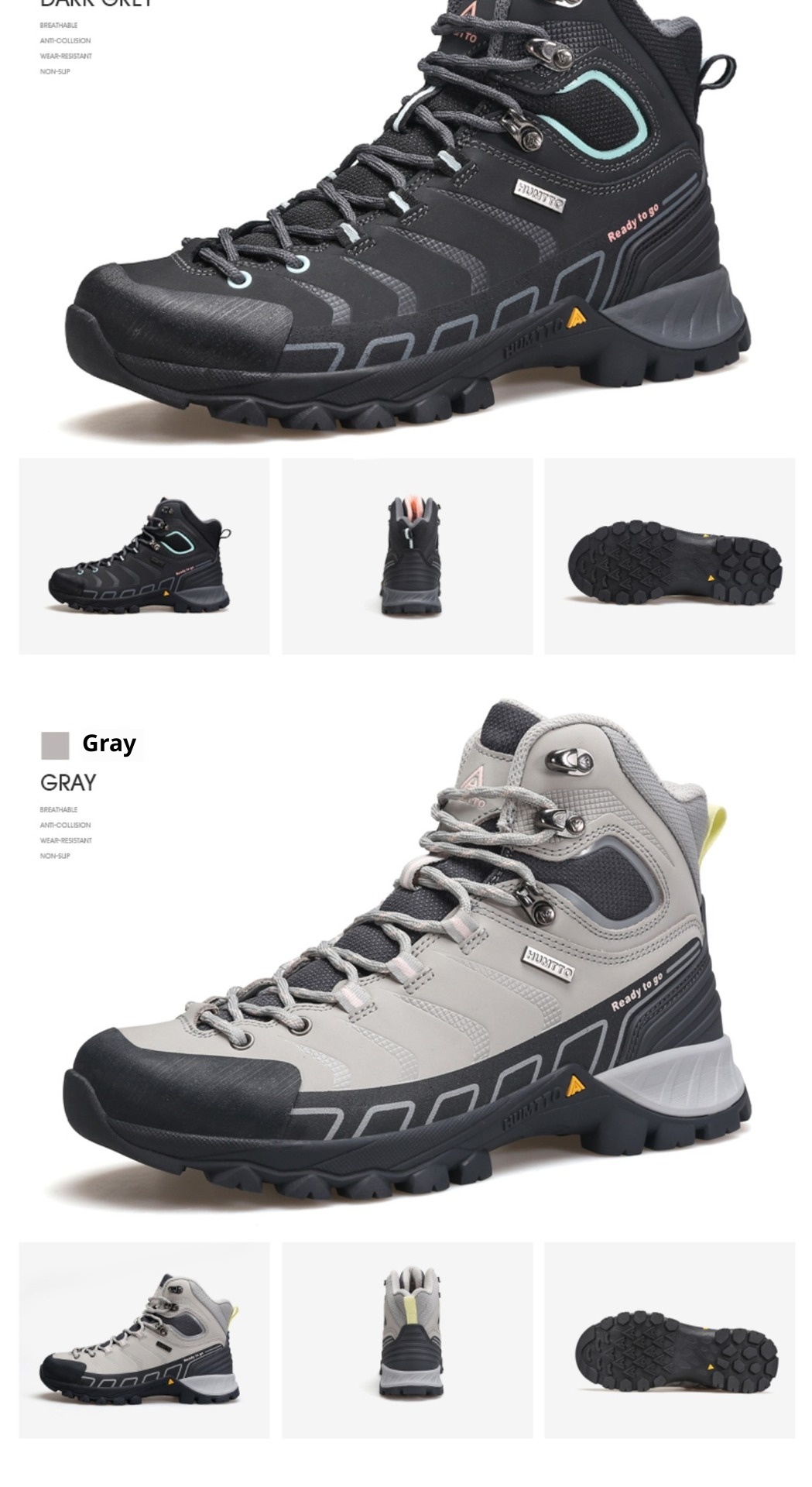 Stivali ShoeGlobe Hantu da uomo, scarpe impermeabili da esterno per autunno e inverno, in vera pelle, resistenti all'usura._voghion.com