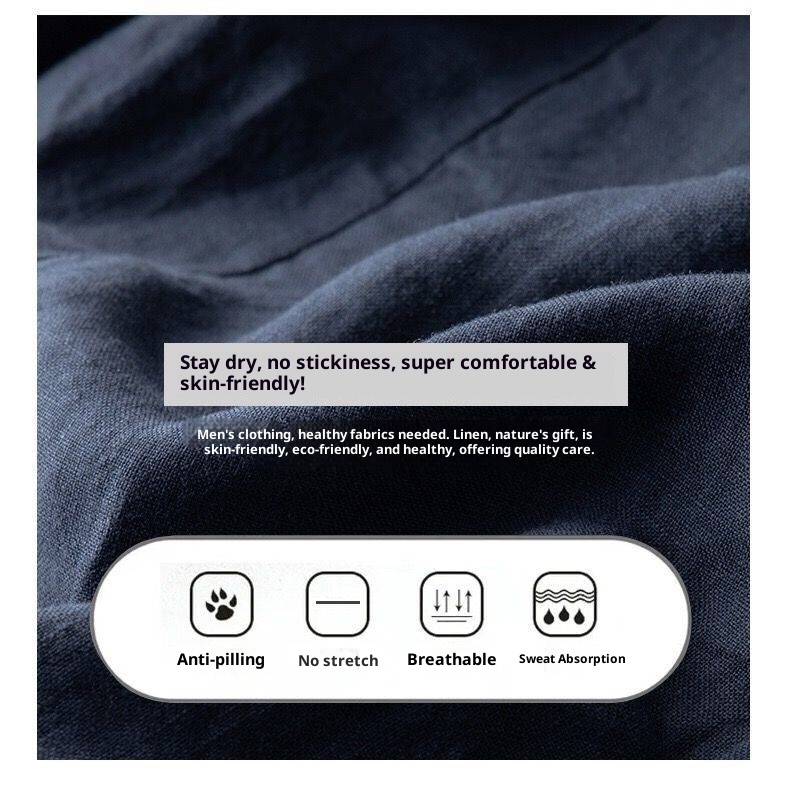 boy 2025 Set For Men Sun Protection Loose Fit Jacket Cotton Linen Casual Suit Summer_voghion.com