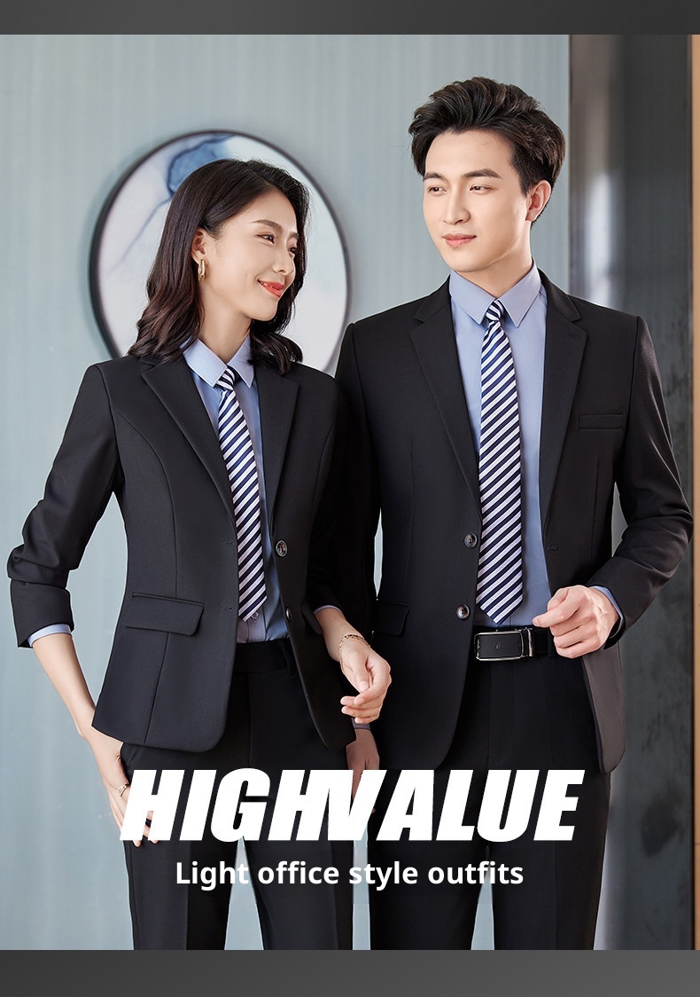 Costume professionnel unisexe pour garçon, vêtements de travail, bleu marine, manches longues._voghion.com