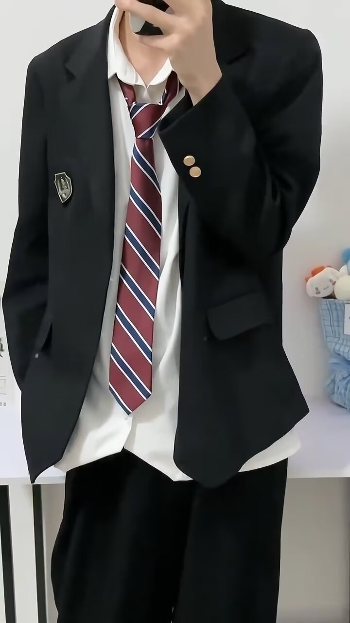 ragazzo DK Uomo Completo Taglie Forti Vestibilità Larga Bello Studente JK Uniforme Classe Costume Spettacolo Primavera Autunno Completo Distintivo_voghion.com